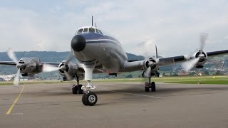 Lockheed Super Constellation StartUp amp Take Off at Airport BernBelp [upl. by Aicelaf]