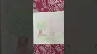 Garden drawing ❤️👍  Like share amp subscribe 🤭 [upl. by Olnee]