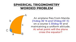 How to solve worded problems in spherical trigonometry [upl. by Aicemed]