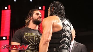 Roman Reigns defies The Authority Raw October 26 2015 [upl. by Cressi]