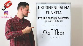 EXPONENCIÁLNA FUNKCIA  Pre aké HODNOTY PARAMETRA je RASTÚCA 1 [upl. by Chaworth]