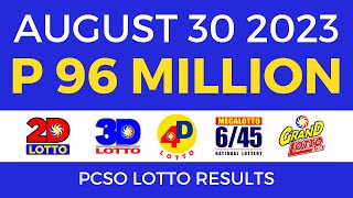 Lotto Result August 30 2023 9pm PCSO [upl. by Malloy]