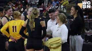 Arizona State volleyball earns highest ranked win of the season over No 8 Kansas [upl. by Esaj]