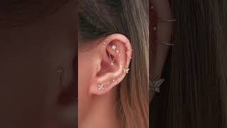 Pretty Ear Piercing Ideas for Women Cartilage Helix Earring Studs [upl. by Odlavu637]