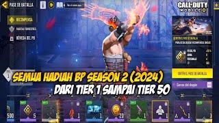 Semua hadiah battle pass codm season 2 2024 dari Tier 1 sampai Tier 50 [upl. by Care]