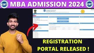 MBA ADMISSION Registration Portal Released  Mba cet cap round 2024 [upl. by Louls]