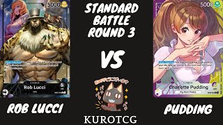 OP08 Rob Lucci vs Pudding Rare amp Sleeveless Locals Round 3 One Piece TCG POV [upl. by Nylecoj]