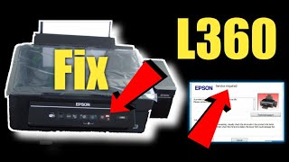 epson l360 red light blinking problem solutionL360 service required solutionl360 resetter software [upl. by Grange]