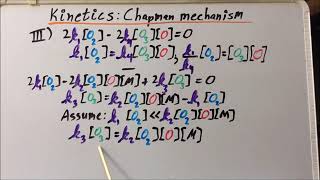 Kinetics Chapman mechanism for ozone depletion derivation [upl. by Hansel]