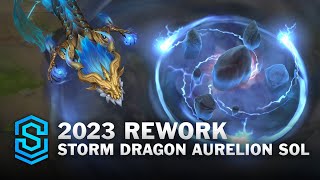 Storm Dragon Aurelion Sol REWORK Skin Spotlight  PreRelease  PBE Preview  League of Legends [upl. by Aynodal95]