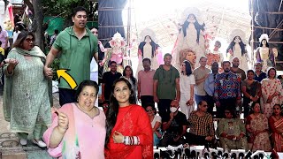 Rani Mukherjee Mother amp Family At North Bombay Sarbojanin Durga Puja 2024 Protima Sthapna [upl. by Ecnarrot]