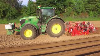 Möhren säen 2017John Deere amp GrimmeBenedikt Lüning Agrarvideos [upl. by Eilla]