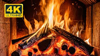 Fireplace at Night 4K 🔥 Cozy Fireplace 12 HOURS Fireplace video with Burning Logs amp Fire Sounds [upl. by Dnomhcir]