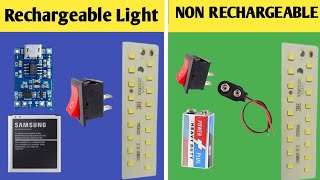 How to make To Type Rechargeable Light at home  diy light  emergency light [upl. by Francine]