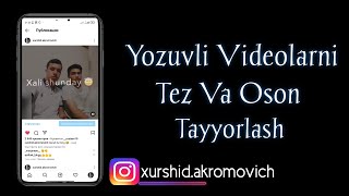 Qora Video Yasash 2022  Xurshid Akromovich [upl. by Cahan]