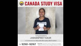 ✈️ Jaspreet Kaurs Canada Study Visa Approved  Expert Team Guidance amp Exceptional IELTS Scores🎓🇨🇦 [upl. by Eibbed]