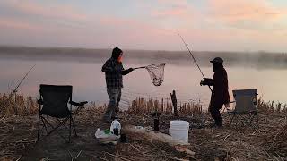 Early Morning Fishing in Lake Manitoba [upl. by Diandre683]