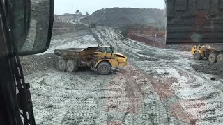 Drifting with Cat 740 articulated truck for greater work efficiency [upl. by Maury554]