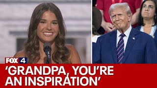 Kai Trump speaks about grandfather Donald at RNC FULL SPEECH [upl. by Lalage553]