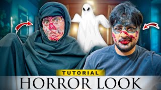 FUNNY HORROR MAKEUP TUTORIAL 🧟‍♀️😂  Iqra Kanwal  Sistrology [upl. by Ramsa]