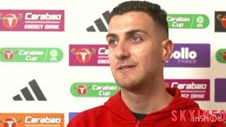 Diogo Dalot Reacts To Ten hag Sacked  Post Match interview  Manchester United 52 Liechester [upl. by Bonita]