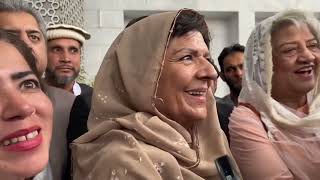 Islamabad Former Prime Minister Imran Khans Sisters Aleema Khan talk with Media [upl. by Blaire]