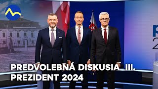 Prezident 2024 Predvolebná diskusia III  Pellegrini vs Korčok [upl. by Kenimod]