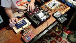 PerCrushion Vintage Baldwin RhythmPercussion machine with Boss TE2 TeraEcho and DIY tape delay [upl. by Sotsirhc]