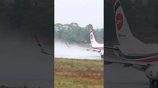 Biman B737 Taxi to Takeoff in Rainy Day  2 sylhet dhaka aviation bangladesh airport biman [upl. by Llerahc262]