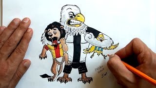 Besiktas logosu nasil cizilirKarikatur [upl. by Gabel]