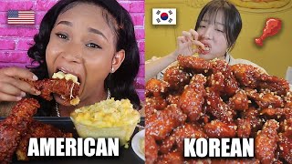 AMERICAN VS KOREAN MUKBANGERS [upl. by Ricki]