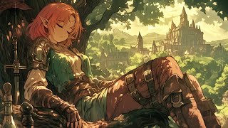 Relaxing Medieval Music with Rain Sound  Magic Journey Fanciful Bard Ambience Medieval BGM [upl. by Carhart]