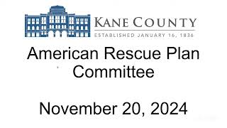 KC American Rescue Plan Committee November 20 2024 [upl. by Ellezaj100]