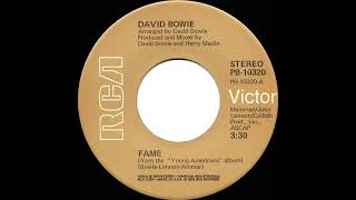 1975 HITS ARCHIVE Fame  David Bowie a 1 recordstereo 45 single version [upl. by Ben]