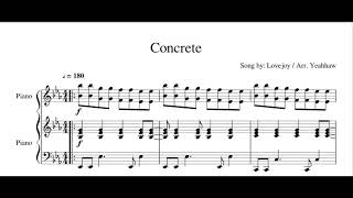 Concrete  Lovejoy Piano Sheet Music [upl. by Sawtelle929]