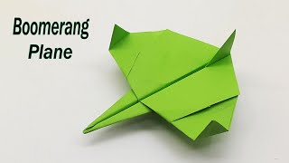 How To Make a Boomerang Paper Plane ✈️ Diy Paper Airplane Boomerang [upl. by Ashraf200]