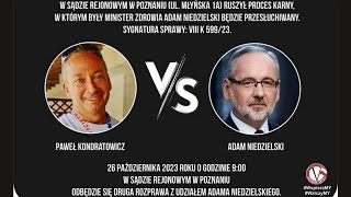 PROCES 1  ŚWIADEK ADAM NIEDZIELSKI 26102023 POZNAŃ [upl. by Camden]