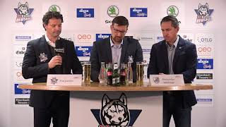 20191006 Kassel Huskies  Heilbronner Falken 71  Pressekonferenz [upl. by Codd]