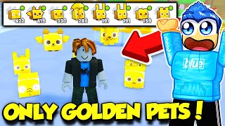 Using ONLY GOLDEN PETS To BEAT Pet Simulator 99 [upl. by Hen340]