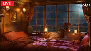 Rain and Thunder Sounds for Sleeping  Fall Asleep With Rain And Thunder Sound At Night  247 [upl. by Wadell743]