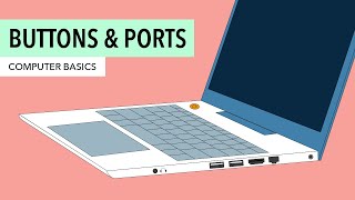 Computer Basics Buttons and Ports on a Computer [upl. by Attebasile]