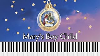 Mary’s Boy Child  Piano Instrumental with Lyrics [upl. by Idola183]