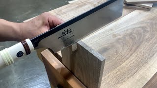 Mitered Dovetail Wooden Box With SUIZAN Ryoba Dozuki Flush Cut Saw amp Hand Plane  Woodworking [upl. by Bram123]