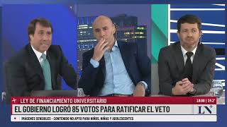 Con 85 votos el oficialismo consiguió mantener el veto el pase entre Feinmann y Trebucq [upl. by Silber]