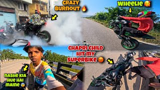 Chapri Child Hit My Superbike 😰 Nashe Krke Aya Hai 😡 Isne Meri Z900 Niche Girade 🙏 Crazy Wheelie 👿 [upl. by Lebasiram181]