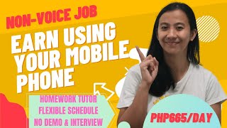 NONVOICE ONLINE JOB USING YOUR MOBILE PHONE I STUDENTS AND NEWBIES I 133 PESOS PER QUESTION [upl. by Cordie319]