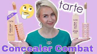 NEW Tarte Shape Tape RADIANT Concealer vs Tarte Shape Tape ULTRA CREAMY Concealer [upl. by Jamin]