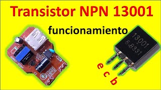 funcionamiento de mini fuente conmutada sin mosfet solo transistor NPN 13001 [upl. by Mattox]