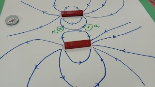 Plotting Magnetic field lines and neutral points in two parallel bar magnets  Physics Practical [upl. by Aura]