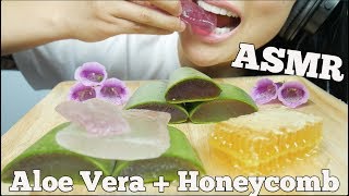 ASMR Aloe Vera  Honeycomb CRUNCHY SOFT STICKY SLIMY EXTREME EATING SOUNDS  SASASMR Part 2 [upl. by Daryle]